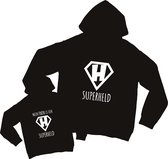 Matching hoodies Vader & Zoon/Dochter | Superheld | Vader XL - Kind 98/104 | Eenmannenkado.nl