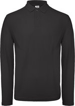 Men's Long Sleeve Polo ID.001 Zwart merk B&C maat L