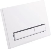 Solar Basic Plus bedieningsplaat R20 Wit Chroom voor inbouwreservoir toilet