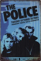 Wandbord Concert Bord - The Police Washingthon 1980