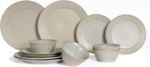 Fine2Dine serviesset Aurora - Beige - 12-delig / 4 personen