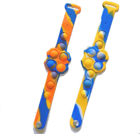Foto: Popit armband fidget armband pop it fidget toy ontstressen ontprikkelen spelen overprikkeld relaxen 2stuks