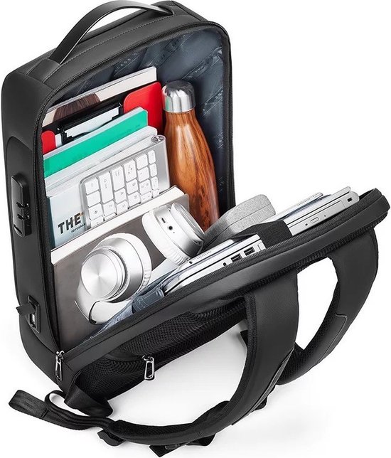 M1 Waterdichte Rugzak - Schooltas - Laptop Tas 15.6 inch - Voor Dames en Heren - Zwart - USB