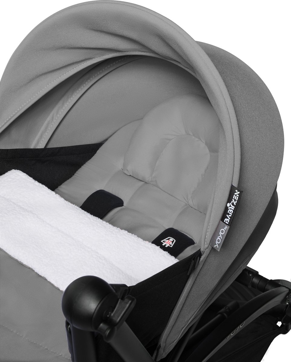 BABYZEN YOYO 0+ Newborn Pack, Grey - Dit pakket bevat een matras, zonnekap, hoofdsteun & deken - Vereist een YOYO2-frame (apart verkrijgbaar) - Babyzen