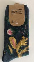Musthaves - Grappige Sokken - One size - Huissokken - Unisex - Cadeau voor hem/haar - Kleurrijk - Verjaardag - Geschenk - Herfst