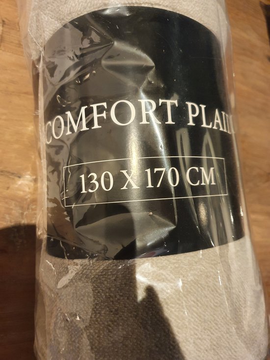 Comfort plaid fleece 130x170 beige