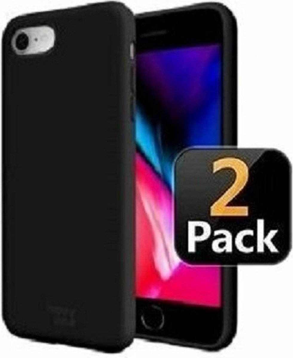 iPhone SE 2020 Hoesje TPU Siliconen Zwart 2x