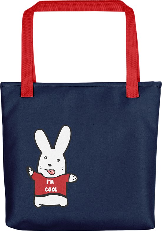 Shopper Tote Bag Tas Tommy Middlefinger Blauw