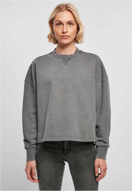 Urban Classics Crewneck sweater/trui Heavy Terry Garment Dye Grijs