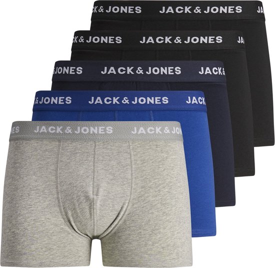 JACK&JONES ADDITIONALS JACBASIC PLAIN TRUNKS 5 PACK Heren Onderbroek - Maat S