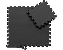 Synx Tools Fitness Puzzelmat - Fitnessmat - Sportvloer - Vloertegels - Vloerbeschermers - Sportmat met Antislip - FOAM Mat 60x60 CM 4 DLG