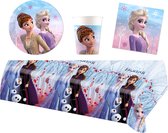 Disney Frozen - Forfait fête - Articles de fête - Fête d'enfants - 8 Enfants - Nappe - Gobelets - Serviettes - Assiettes