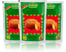 Zainab® | Eksi Koekoe Mix | Surinaamse luchtige eiercake | kant en klare mix | Multipack (3x250 gram)