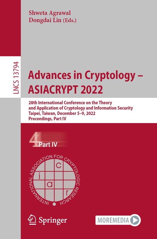 Lecture Notes in Computer Science13794- Advances in Cryptolo ... - cover
