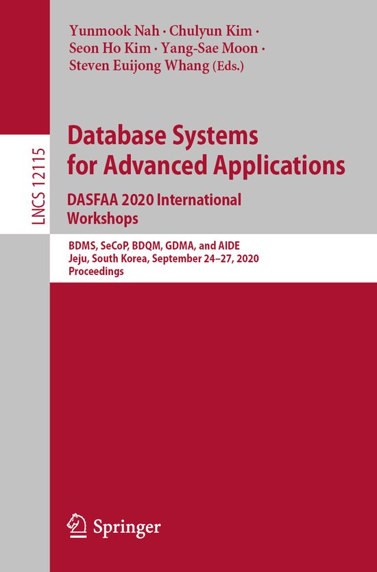Database Systems for Advanced Applications DASFAA 2020 Inter ... - cover