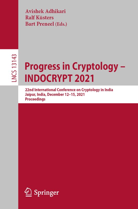 Lecture Notes in Computer Science13143- Progress in Cryptolo ... - cover