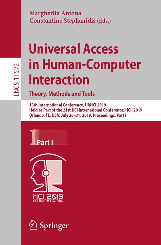 Lecture Notes in Computer Science11572- Universal Access in  ... - cover