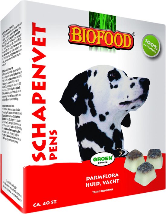 Biofood Schapenvet Maxi Bonbons Pens 40 ST