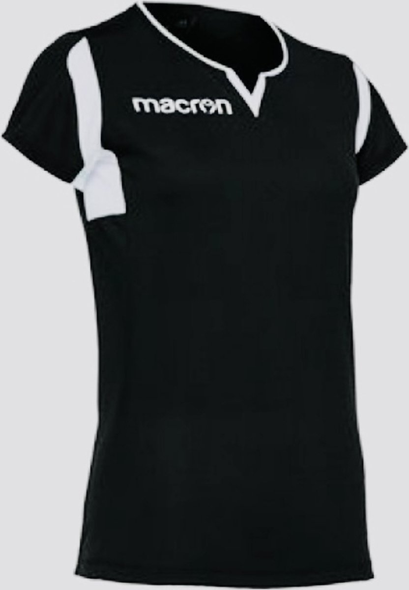 Sportshirt meisjes, Macron Fluorine, kleur zwart/wit, maat 2XS (140-146) - Macron