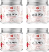 Ben & Anna - Strawberry Fluoride Anti-tandplaktandpasta - 100 ml - 4 Pak