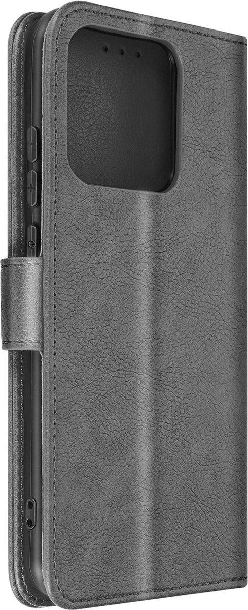 Geschikt voor Xiaomi Redmi 10A Bookcover Video Support Functie grijs