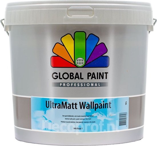 Global Paint Ultramatt Wallpaint Wit 1L