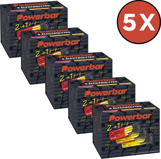 Foto: Powerbar electrolyte tabletten voordeelpakket 5 dozen x 2 1 gratis low calorie sportdrank