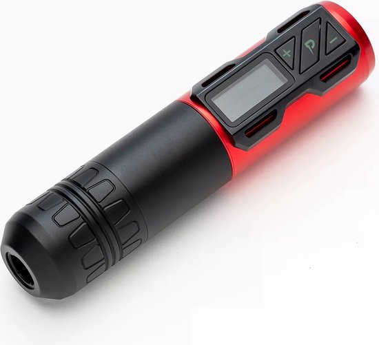 Tattoo Wireless Pen Machine - Rood - 1800 mAH - 10.800 Rpm snoerloos - verwisselbare accu