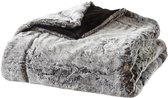 Plaids Cocooning - fleece deken - plaid - Frisson sombre- noir-Superzachte fleece - 200 cm x 150 cm -