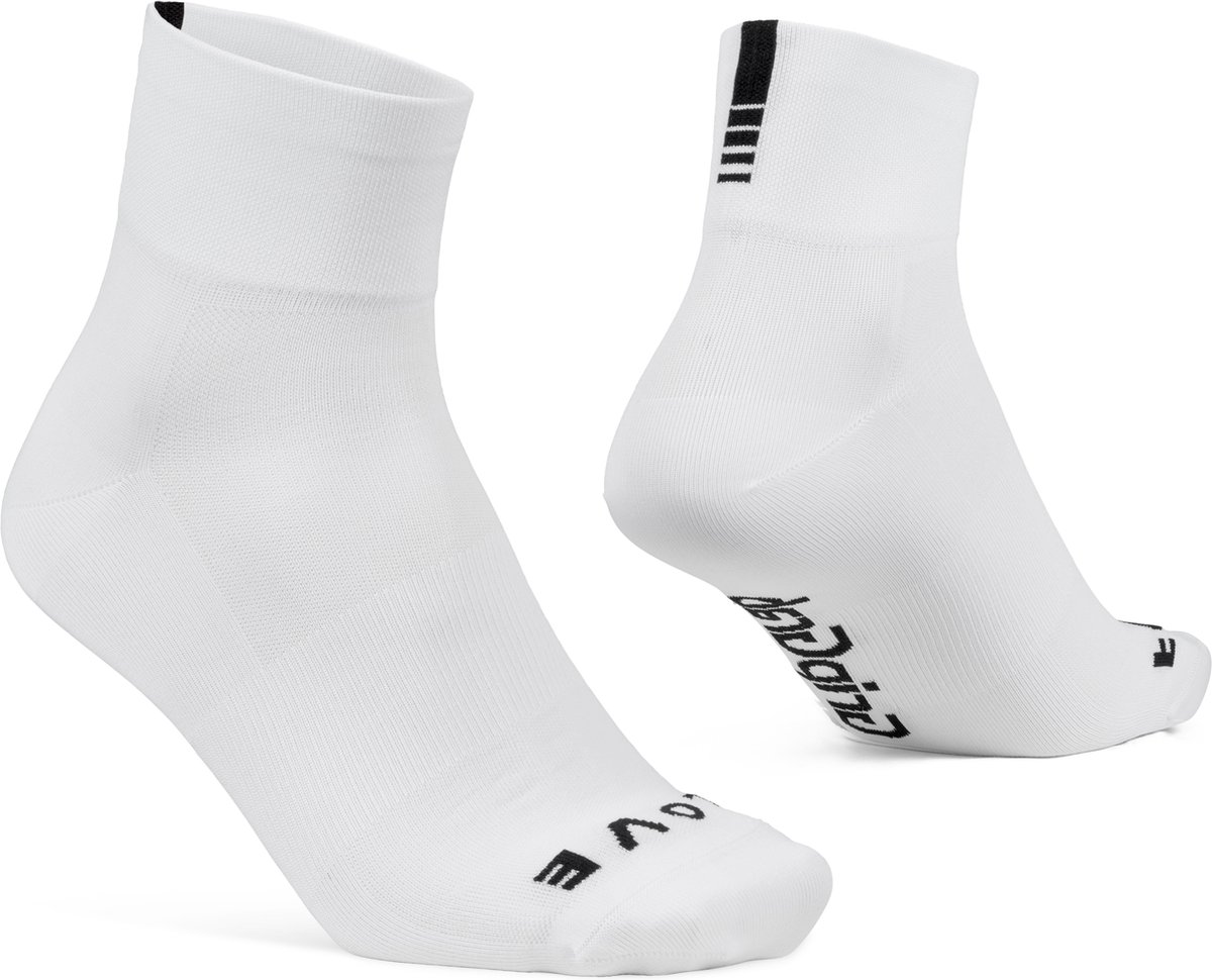 GripGrab - Lightweight SL Korte Performance Zomer Fietssokken 1 Paar Coolmax Wielersport Sokken Low Cut - Wit - Unisex