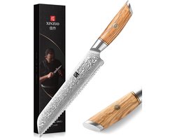 Couteau à pain de la série Xinzuo B37 Damascus