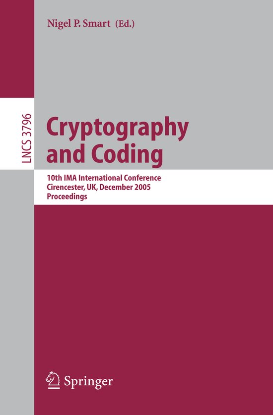 Cryptography and Coding - cover