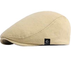 Flat Caps - Beige - Coppola cap - Heren Pet - Baret Heren - Heren Kleding - Cadeau Man - One Size - Flat cap - kerstcadeau
