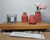 Vases à fleurs - Set de 3 - Petits vases à fleurs - Terra cuite - Vases à fleurs décoratifs - Acryl