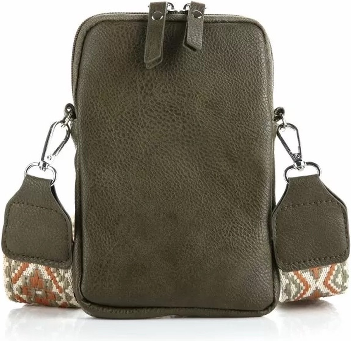 Leger Groene Telefoontas + Multi Strap - Schoudertassen - Crossbody Tassen - Kunstleer - Bagstrap