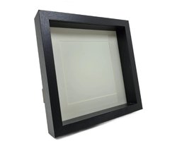 Diepe lijst Zwart 25x25x4,5 - Frame - Passe Partout - Kader - Hangend / staand