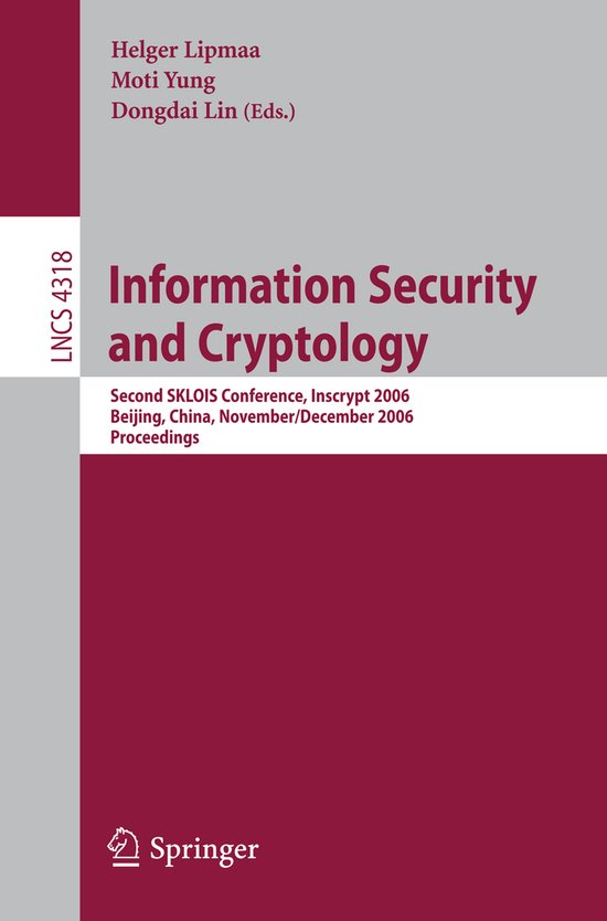 Information Security and Cryptology - cover