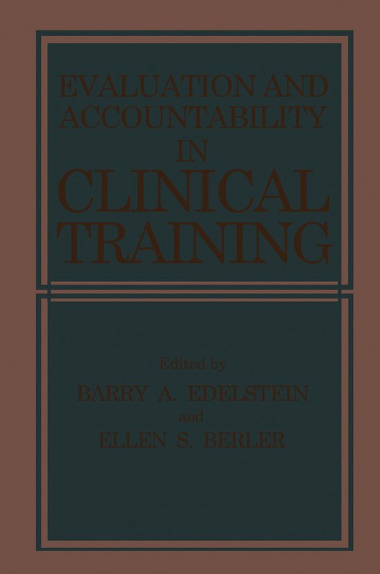 Evaluation and Accountability in Clinical Training - cover
