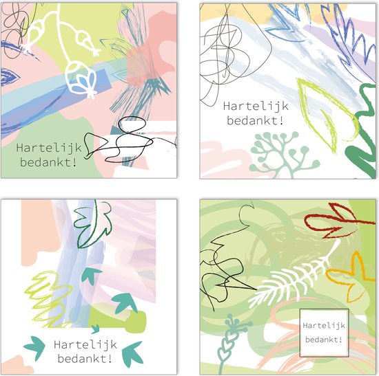 Bedankkaarten met bloemen van Stil Verhaal