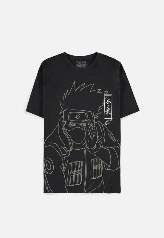 Naruto Shippuden Mens Long Sleeve T-Shirt - Kakashi Outlined