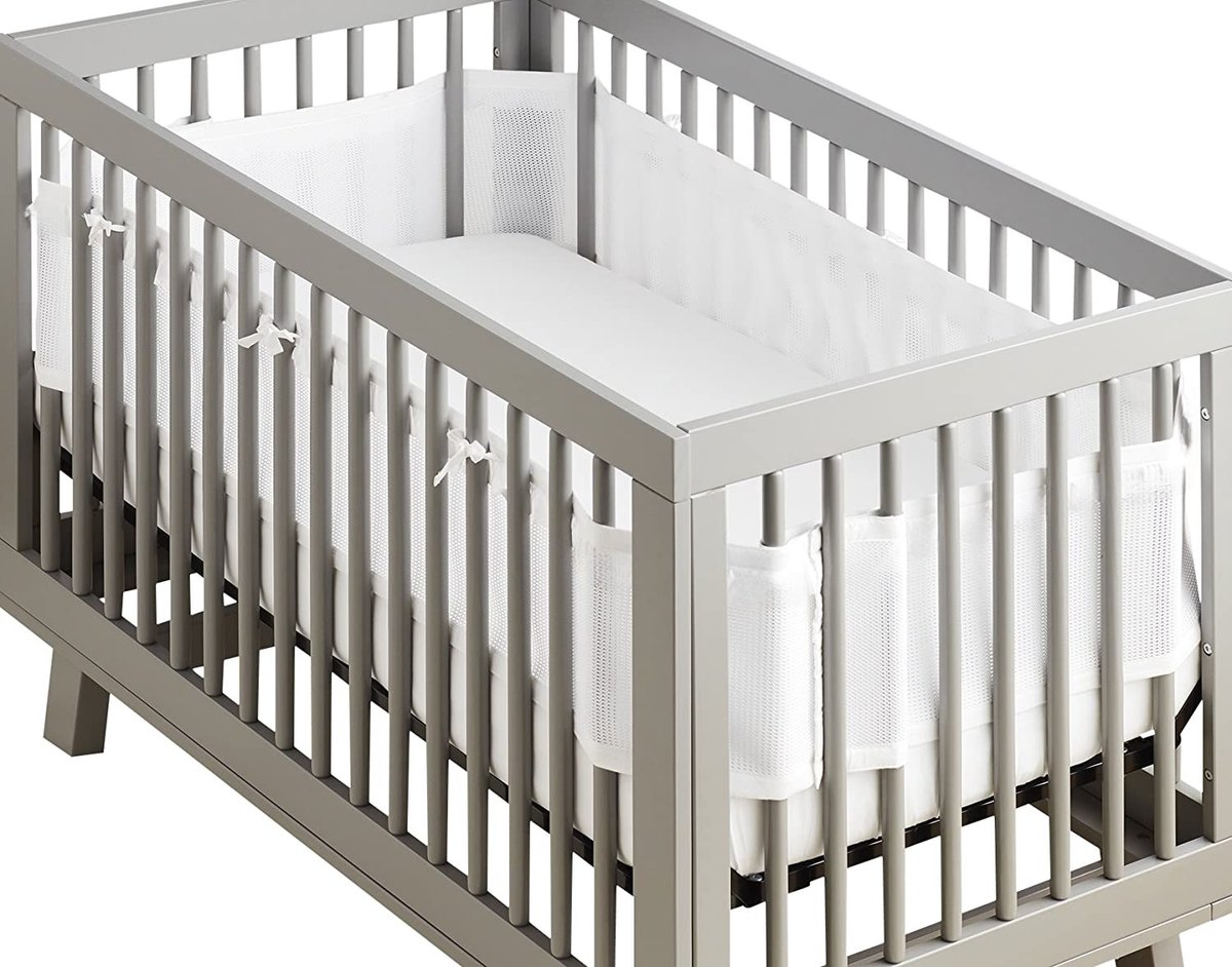 ADSafety Baby Bed Omrander Bedbumper Hoofdbeschermer Set van 2