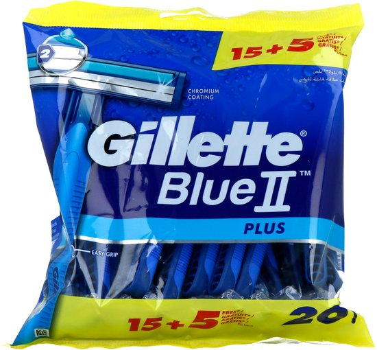 Gillette BlueII Plus Wegwerpmesjes Mannen - 20 stuks - Gillette