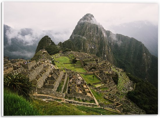PVC Schuimplaat - Machu Picchu Ruïne in Peru - 40x30 cm Foto op PVC Schuimplaat (Met Ophangsysteem)