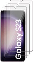 Screenprotector geschikt voor Samsung Galaxy S23 - Gehard Glas Beschermglas Tempered Glass Screen Protector - 3 Stuks