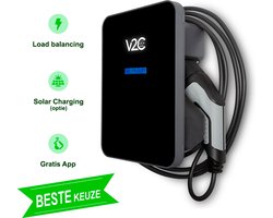 V2C Trydan 3,7-22kW laadpaal | 3 fase | 5 meter kabel | Type 2