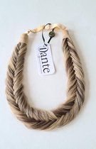 Dante Braid Fishtail - Vlecht haarband met aanpasbare strap voor kinderen en volwassenen - kleur: 4-27 Medium Reddish Brown - Honey Brown