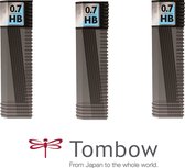 Tombow Mono Lead Vulpotlood Vulling 0,7 mm HB 3 Stuks - STERKTE HB
