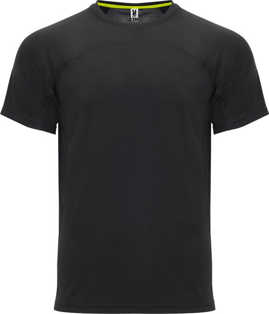 Zwart sportshirt unisex 'Monaco' merk Roly maat XS