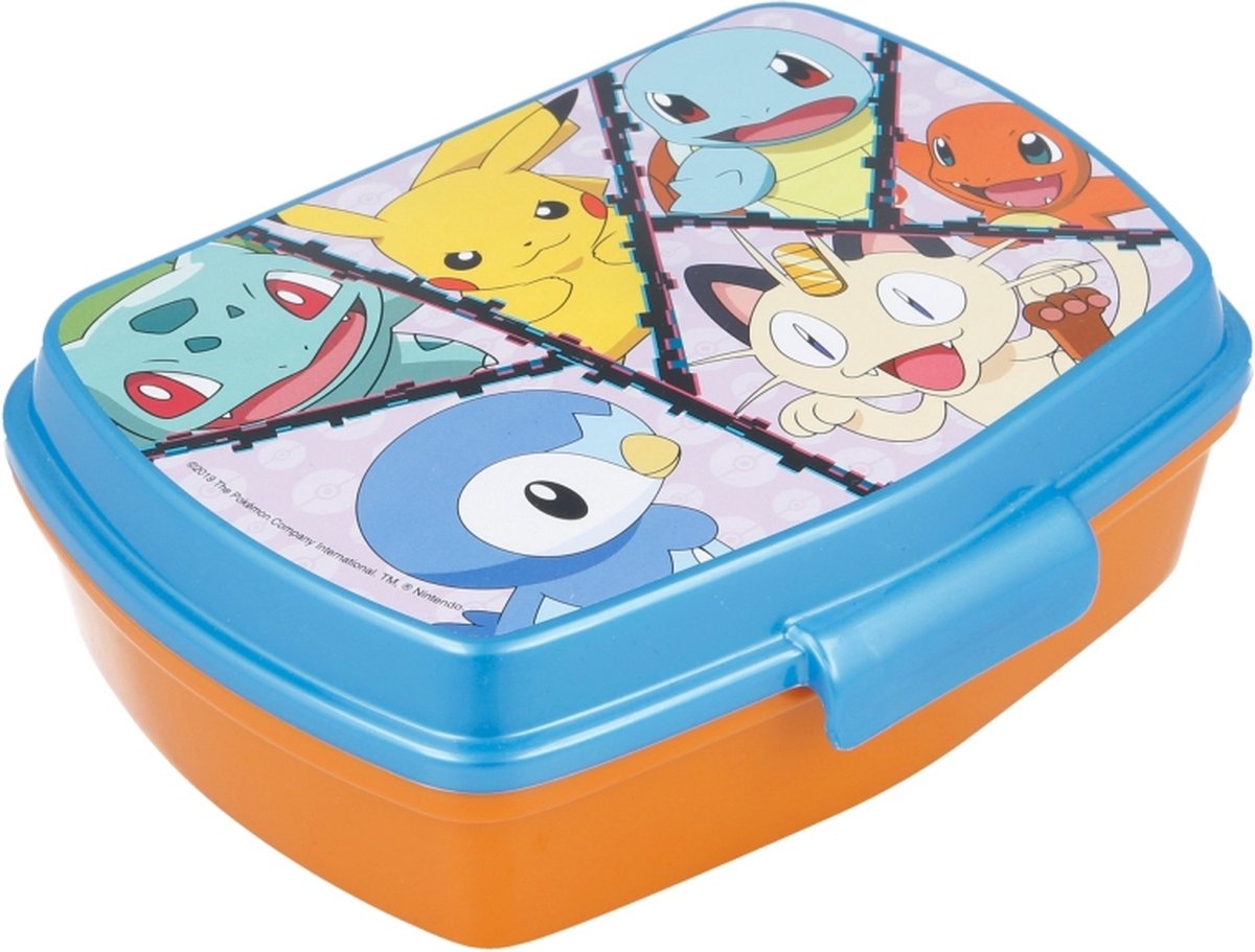 Pokemon broodtrommel - Officieel gelicentieerd - 17x13 cm - Brooddoos - Lunchbox