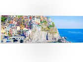 PVC Schuimplaat- Kleurrijke Huisjes in Nationaal Park Cinque Terre bij de Italiaanse Kust - 60x20 cm Foto op PVC Schuimplaat